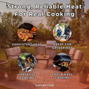 KoKoMo Grills Mini Maui 6FT BBQ Island With LED Lights, Built-In BBQ And Refrigerator [Made-To-Order] (SAK53828) by SAKSBY WHOLESALE