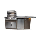 KoKoMo Grills St.John 7FT BBQ Island With LEDs, Built-In BBQ And Refrigerator [Made-To-Order] (SAK91568) by SAKSBY WHOLESALE