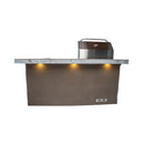 KoKoMo Grills St.John 7FT BBQ Island With LEDs, Built-In BBQ And Refrigerator [Made-To-Order] (SAK91568) by SAKSBY WHOLESALE