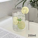 Korean frosted glass cups – kitchen fresh deli graphic tumbler by Decorbites