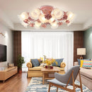 GobekUsa Korean Garden Flower Frost Glass Ceiling Mounted Light for Bedroom