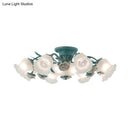 GobekUsa Korean Garden Flower Frost Glass Ceiling Mounted Light for Bedroom