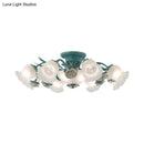 GobekUsa Korean Garden Flower Frost Glass Ceiling Mounted Light for Bedroom