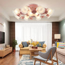 GobekUsa Korean Garden Flower Frost Glass Ceiling Mounted Light for Bedroom