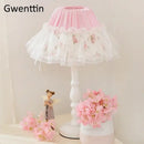 GobekUsa Korean Lace Princess Table Lamp for Kids Room, Bedroom, Bedside - Modern Light