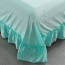 GobekUsa Korean Princess Ruffles Embroidered Quilt Set