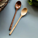 Korean style natural and dark brown wooden spoon set dining room by Decorbites
