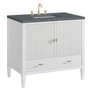 James Martin Myrrin 36" Single Bathroom Vanity, Bright White