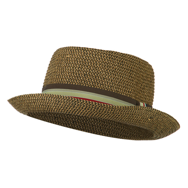 Kid's Pork Pie Stripe Band Fedora