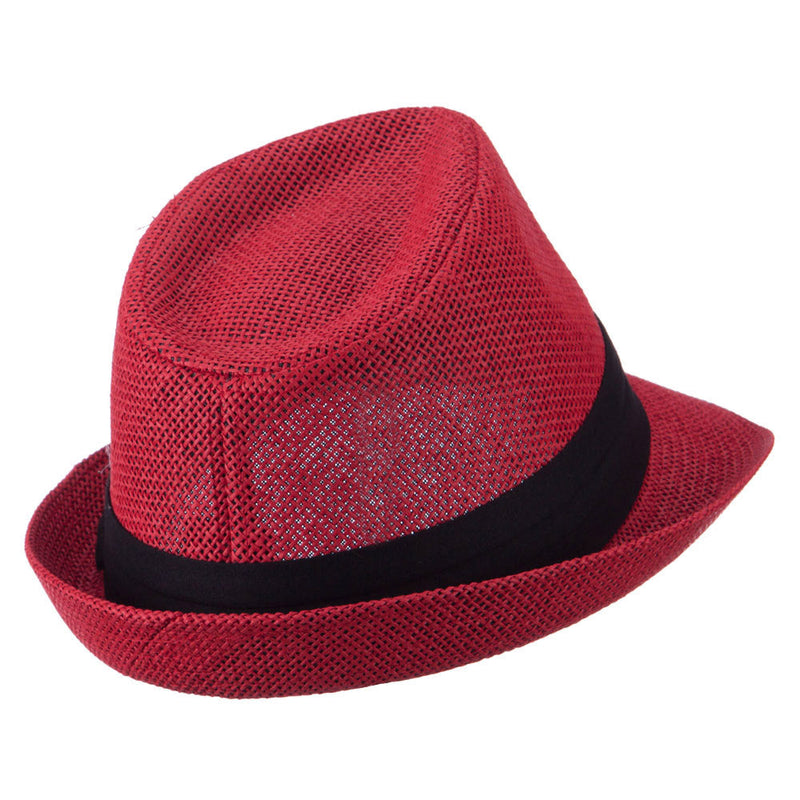 Kid's Paper Straw Black Band Fedora