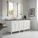 James Martin Brittany 72" Double Bathroom Vanity, Bright White