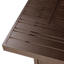 Aluminum 48-in Rectangular Propane Fire Table, Beads, Covers and Lid