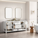 James Martin Breckenridge 72" Double Bathroom Vanity, Bright White