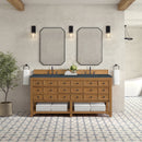 James Martin Malibu 72" Double Bathroom Vanity, Amber Birch