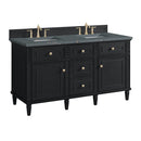James Martin Lorelai 60" Double Bathroom Vanity, Black Onyx