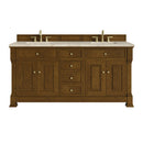 James Martin Brookfield 72" Double Bathroom Vanity, Honey Oak