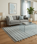 Krabi Contemporary Ivory And Brown Hand Knotted Wool Rug
