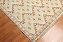 6' x 9' Designer Ikat Hand Knotted 100% Wool Area Rug Aqua