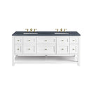 James Martin Breckenridge 72" Double Bathroom Vanity, Bright White