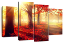 Bright Red Forest Wall Art