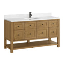 James Martin Breckenridge 60" Single Bathroom Vanity, Light Natural Oak