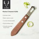 Professional Channel Knife with Walnut Wood Handle by Viski