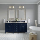 James Martin Brittany 72" Double Bathroom Vanity, Victory Blue