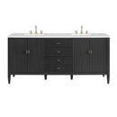 James Martin Myrrin 72" Double Bathroom Vanity, Carbon Oak