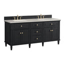 James Martin Lorelai 72" Double Bathroom Vanity, Black Onyx