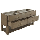 James Martin Lucian 72" Double Bathroom Vanity, Pebble Oak