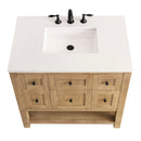 James Martin Breckenridge 36" Single Bathroom Vanity, Light Natural Oak