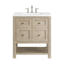 James Martin Breckenridge 30" Single Bathroom Vanity, Whitewashed Oak