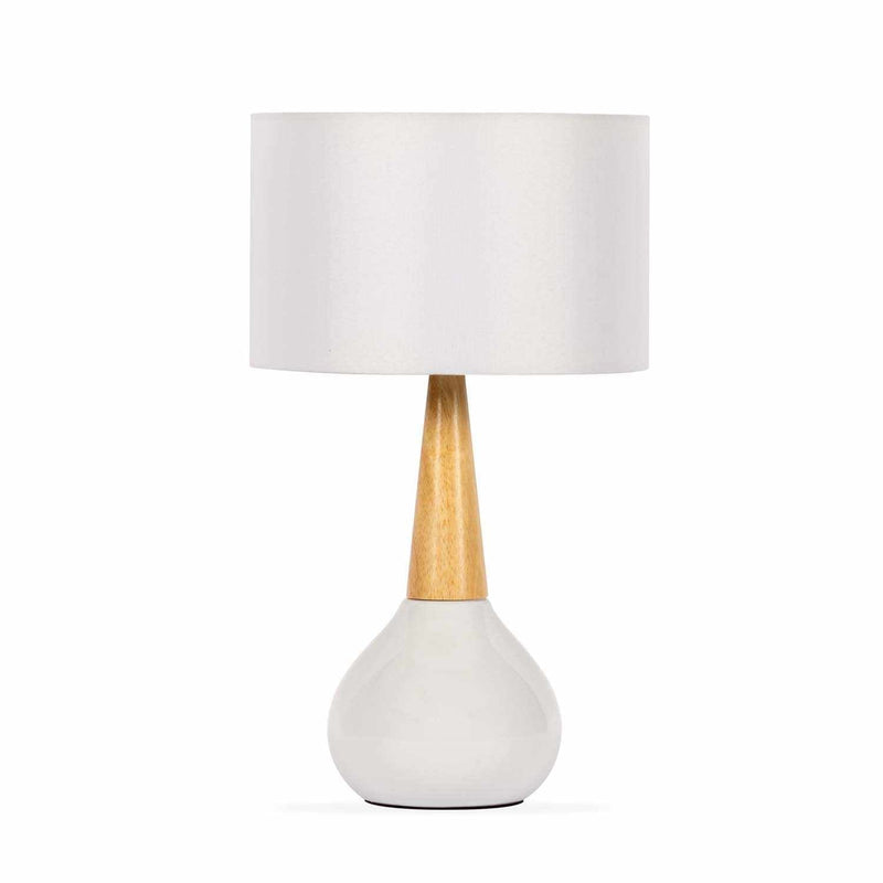 Baugo White Ceramic Table Lamp