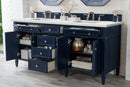 James Martin Brittany 72" Double Bathroom Vanity, Victory Blue