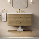 James Martin Allamari 36" Floating Single Bathroom Vanity, Dune Mist