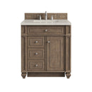 James Martin Bristol 30" Single Bathroom Vanity, Whitewashed Walnut