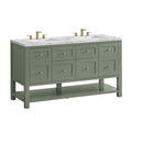 James Martin Breckenridge 60" Double Bathroom Vanity, Smokey Celadon