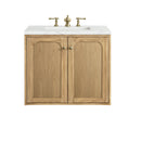 James Martin Laurent 30" Dual Mount Single Bathroom Vanity, Light Natural Oak