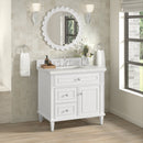 James Martin Lorelai 36" Single Bathroom Vanity, Bright White