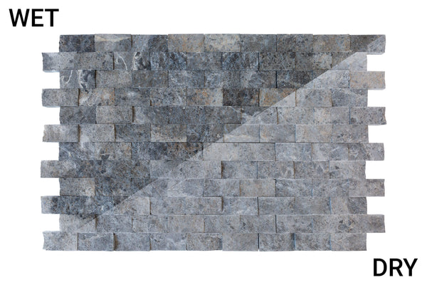 Silver Shadow Split Face Marble Mosaics 12"x12", photo 2 of 7