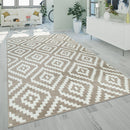 Area Rug Stella Moroccan Diamond Pattern - Pastel Beige White