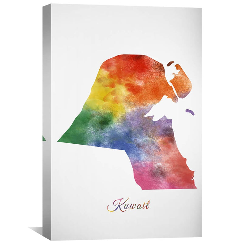 Kuwait Rainbow Canvas