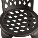 Modern Outdoor Patio Garden Aluminum 3 Piece Bistro Set in Sand Black