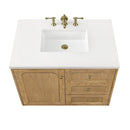 James Martin Laurent 36" Dual Mount Single Bathroom Vanity, Light Natural Oak