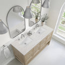 James Martin Breckenridge 60" Double Bathroom Vanity, Whitewashed Oak