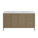 James Martin Chicago 60" Single Bathroom Vanity, Walnut Whisper
