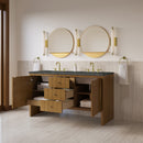 James Martin Hudson 60" Double Bathroom Vanity, Honey Oak