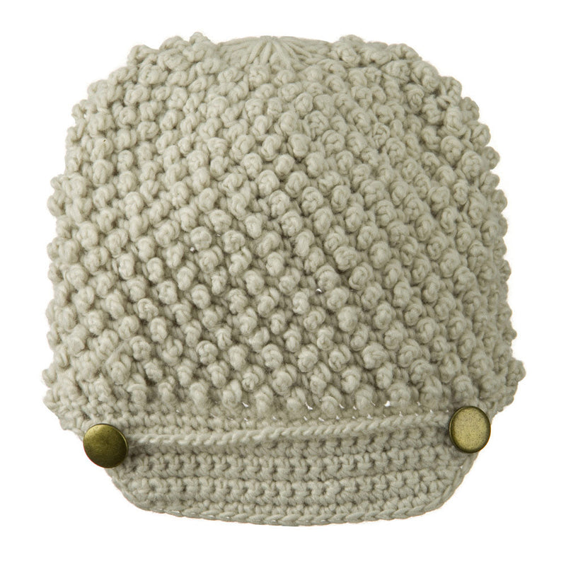 Woman's Knotted Woven Soft Brim Beanie