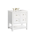 James Martin Breckenridge 30" Single Bathroom Vanity, Bright White