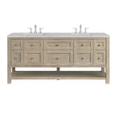 James Martin Breckenridge 72" Double Bathroom Vanity, Whitewashed Oak